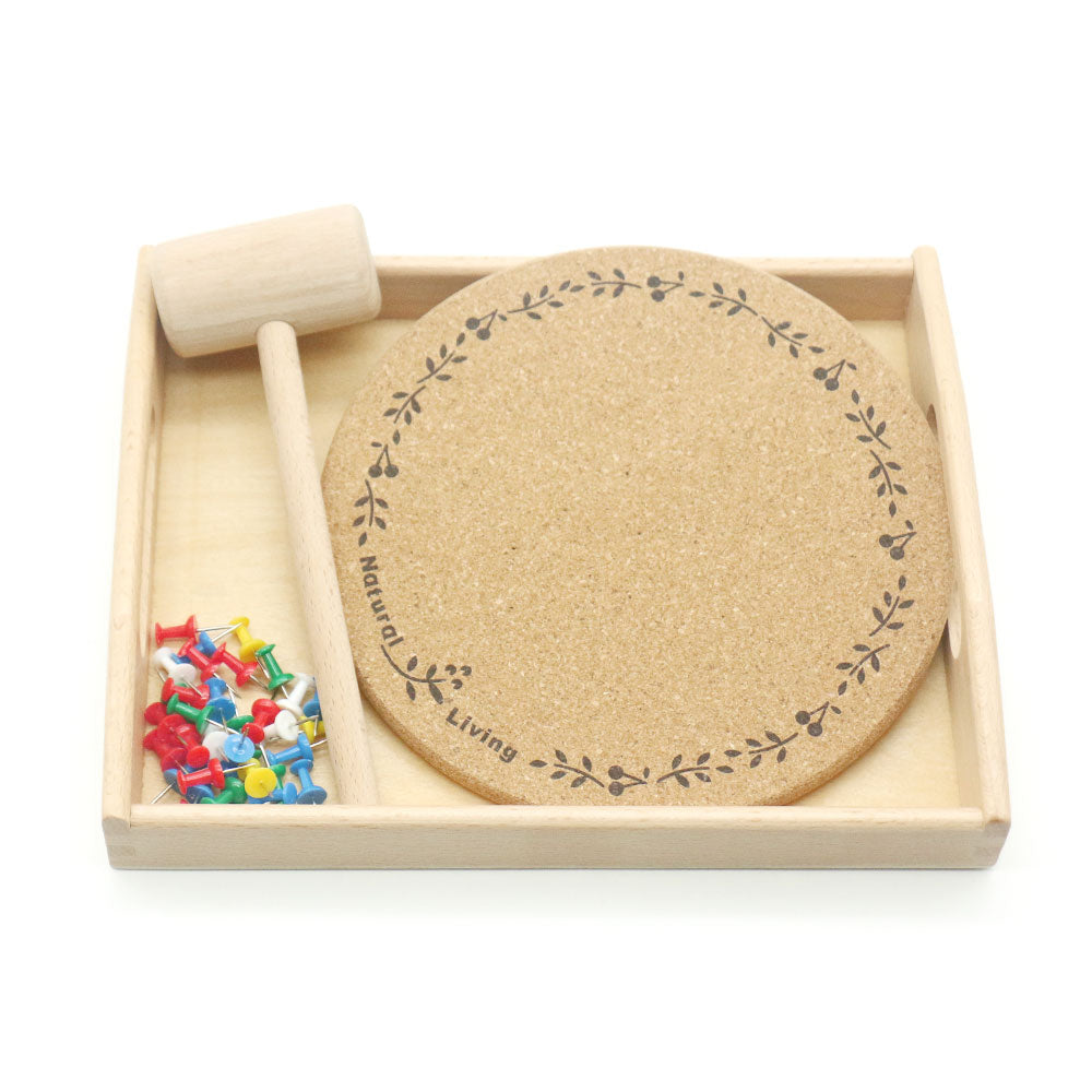 Montessori Wooden Hammer and Nails Set with Tray - Educational Toy for Children - ToylandEU