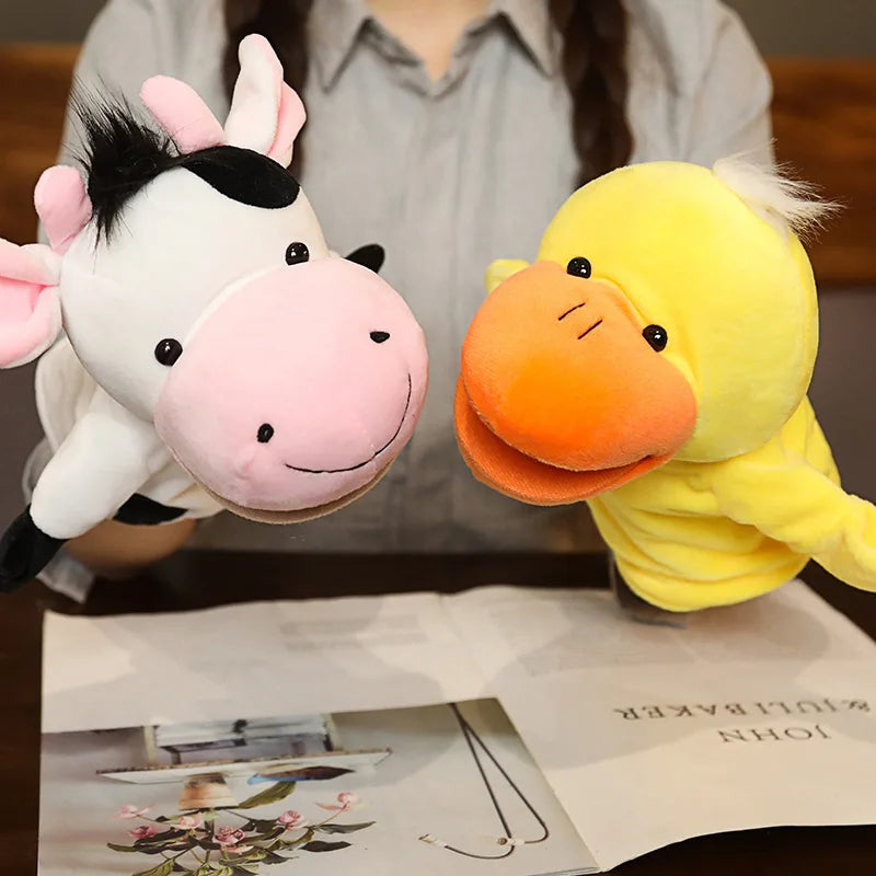 Kawaii Plush Animal Hand Puppet Set for Kids Educational Stories