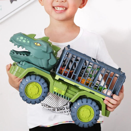 Dinosaur Transport Car Carrier Truck Toy with Inertia Vehicle and Dinosaur Gift - ToylandEU