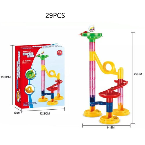 Exciting Marble Race DIY Building Blocks Set with Track and Funnel Slide ToylandEU.com Toyland EU