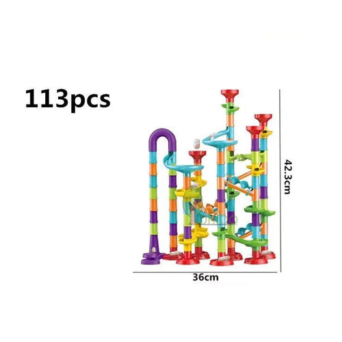 Marble Run Race Track Building Blocks Kids 3D Maze Ball Roll Toy DIY ToylandEU.com Toyland EU