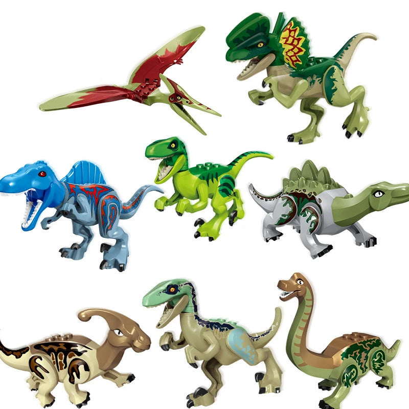 Jurassic World Dinosaur 3D Model Building Blocks Set White - ToylandEU