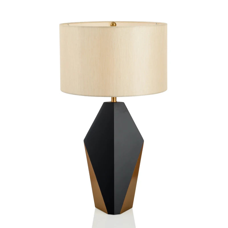 Golden LED Glass Table Lamp with Postmodern Luxury