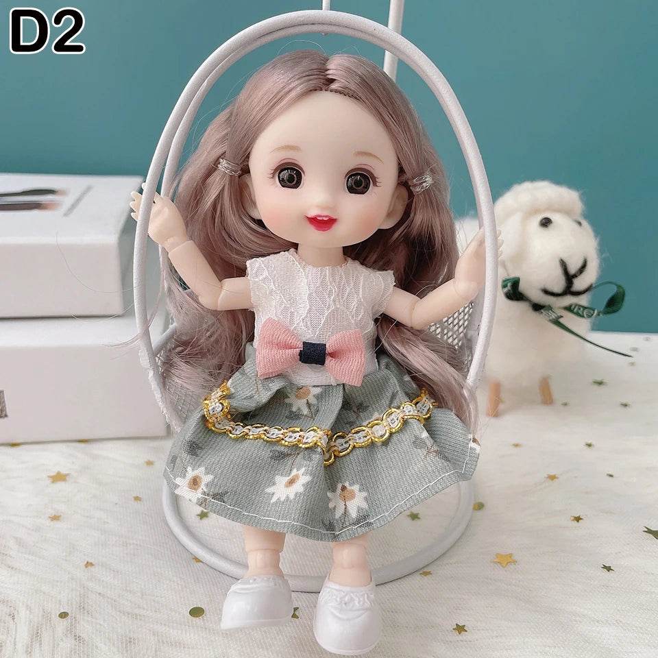 New 16 Cm BJD Mini Doll 13 Movable Joint Girl Baby Toy - ToylandEU