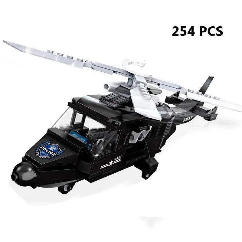 Premium Lego Compatible Building Blocks Set Multi Vehicle City Police Station Bus Car Helicopter Army Trucks For Kids - ToylandEU