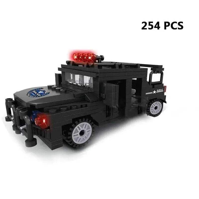 Premium Lego Compatible Building Blocks Set Multi Vehicle City Police Station Bus Car Helicopter Army Trucks For Kids - ToylandEU