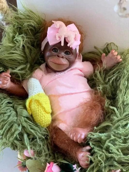 Lifelike Orangutan Baby Plush Doll With Soft Touch - ToylandEU