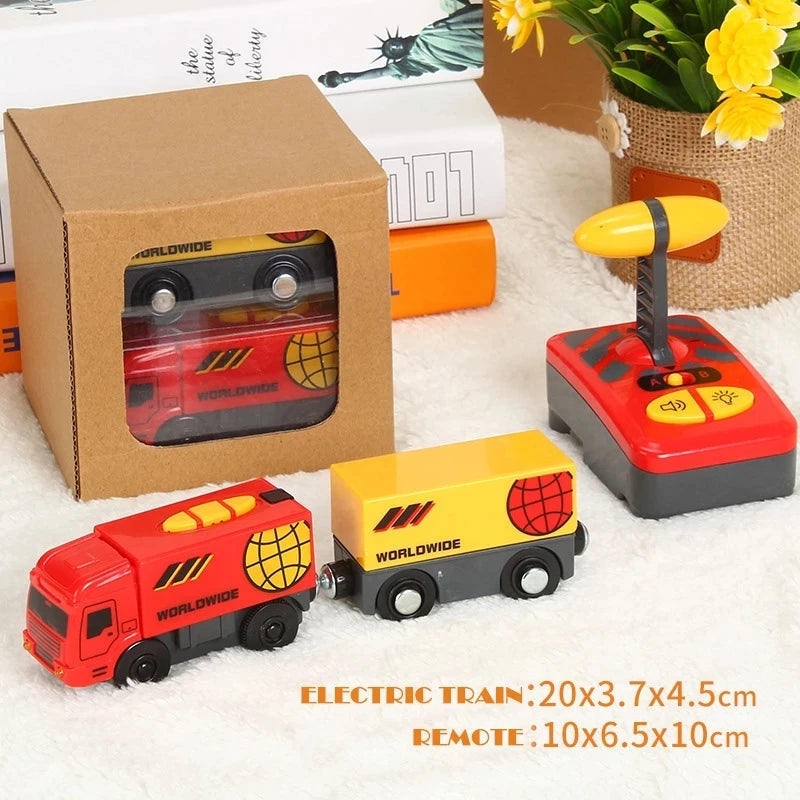 RC Electric Remote Control Wooden Train Set Toy - ToylandEU