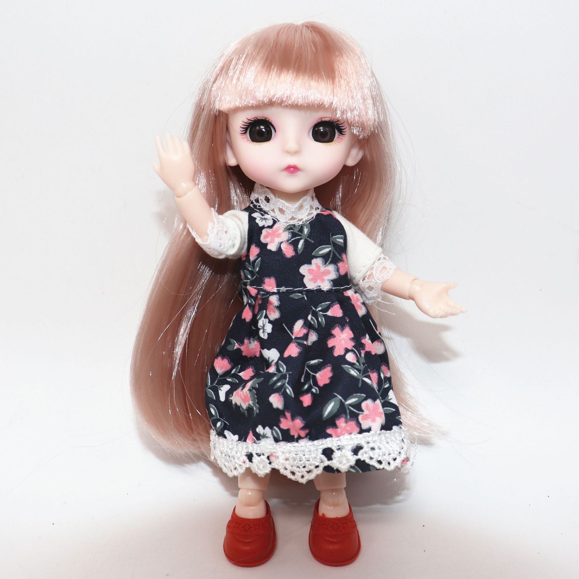 Bjd 16cm Movable Joint Doll with Real 3D Eyes and High-end Fashion Dress - DIY Girl Toy Best Gift Toyland EU Toyland EU