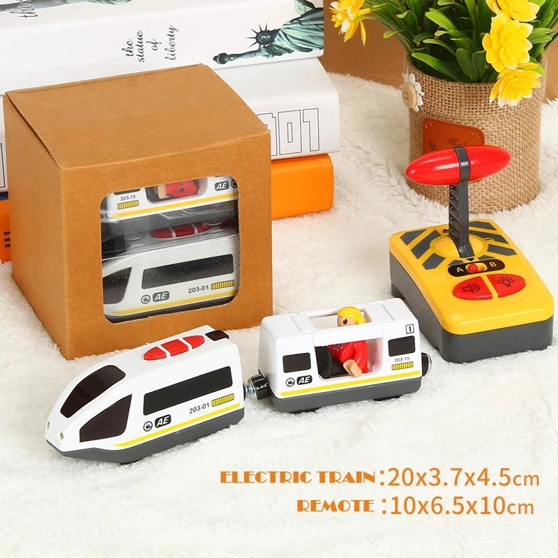 RC Electric Remote Control Wooden Train Set Toy - ToylandEU