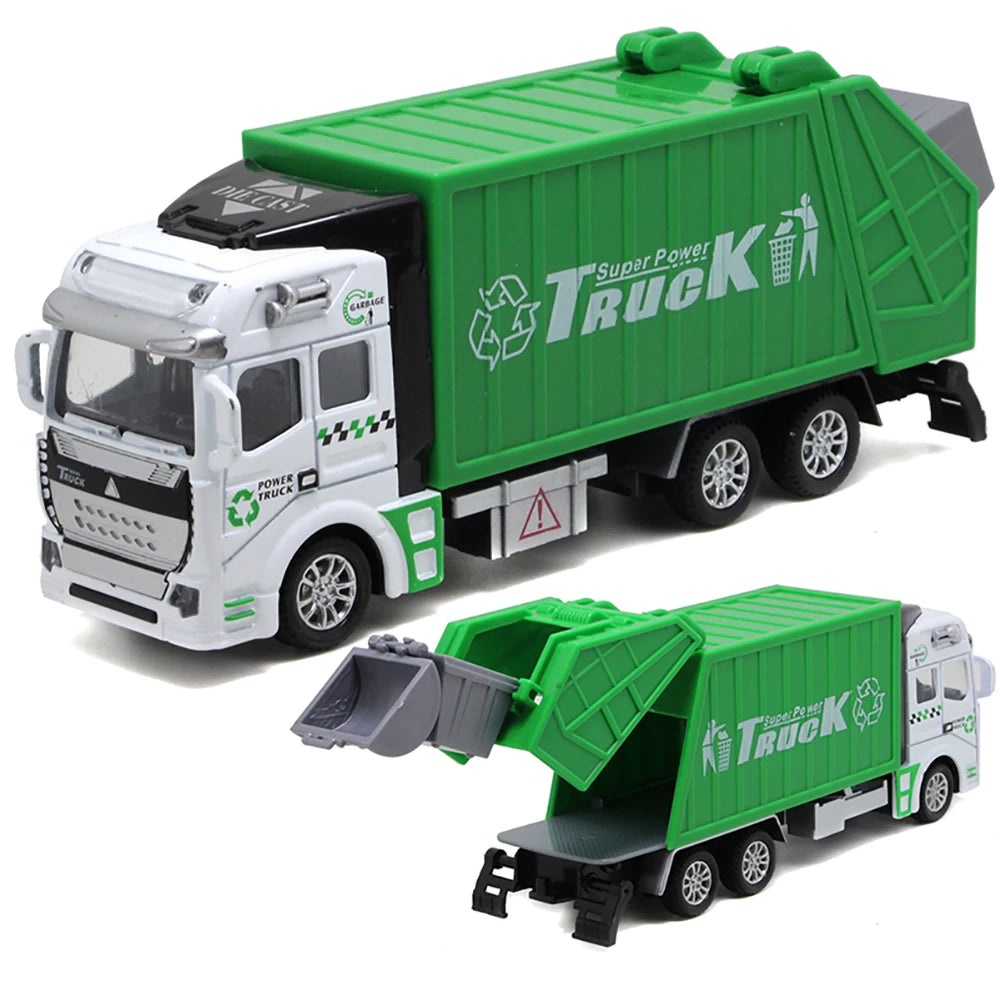 1:48 Scale Mini Garbage Truck Model Toy for Kids' Birthday Gift - ToylandEU