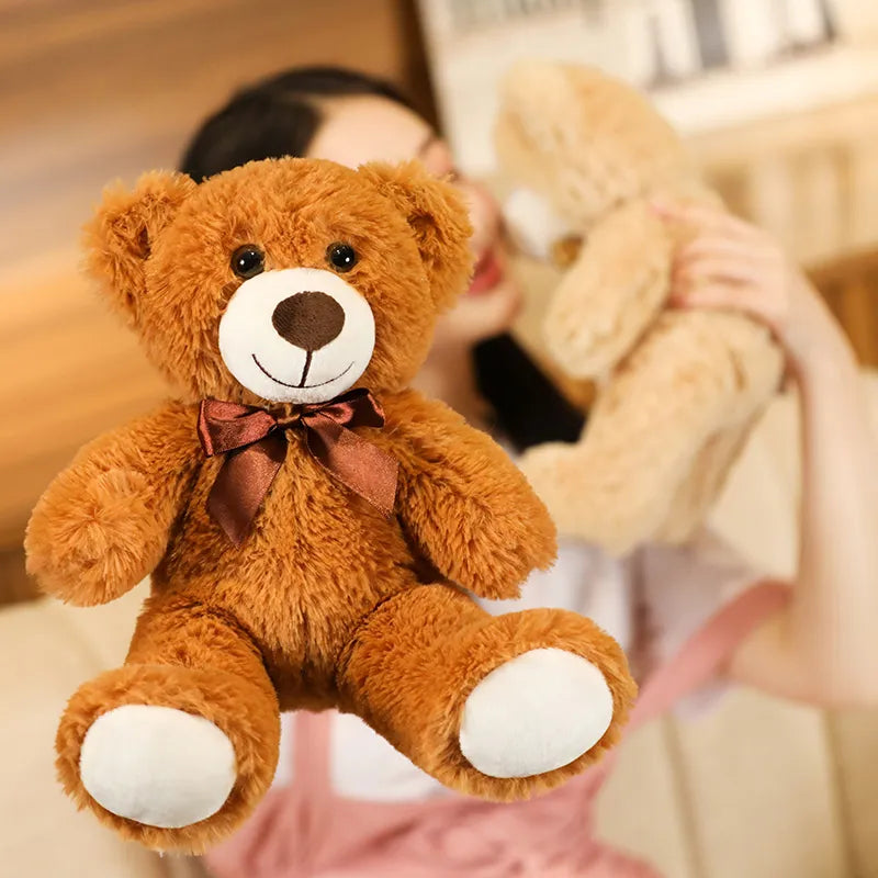 New Arrive 7 Colors 35cm Cute Bow Tie Teddy Bear Plush Toy  Doll For Toyland EU