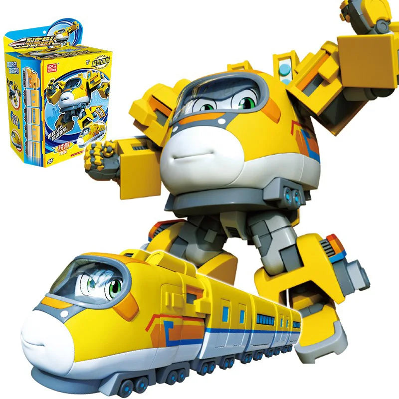 Big  High Speed Railway Super Train Robot Transformation Toy