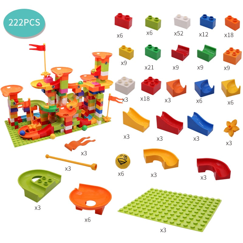 Maze Ball Building Blocks Set for Kids and Children - Funnel Slide Educational Toy Toyland EU