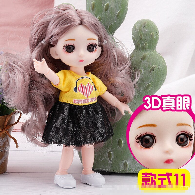 Mini 16 cm BJD Doll with Beautiful 3D Big Eyes and DIY Dress-Up Kit Toyland EU Toyland EU