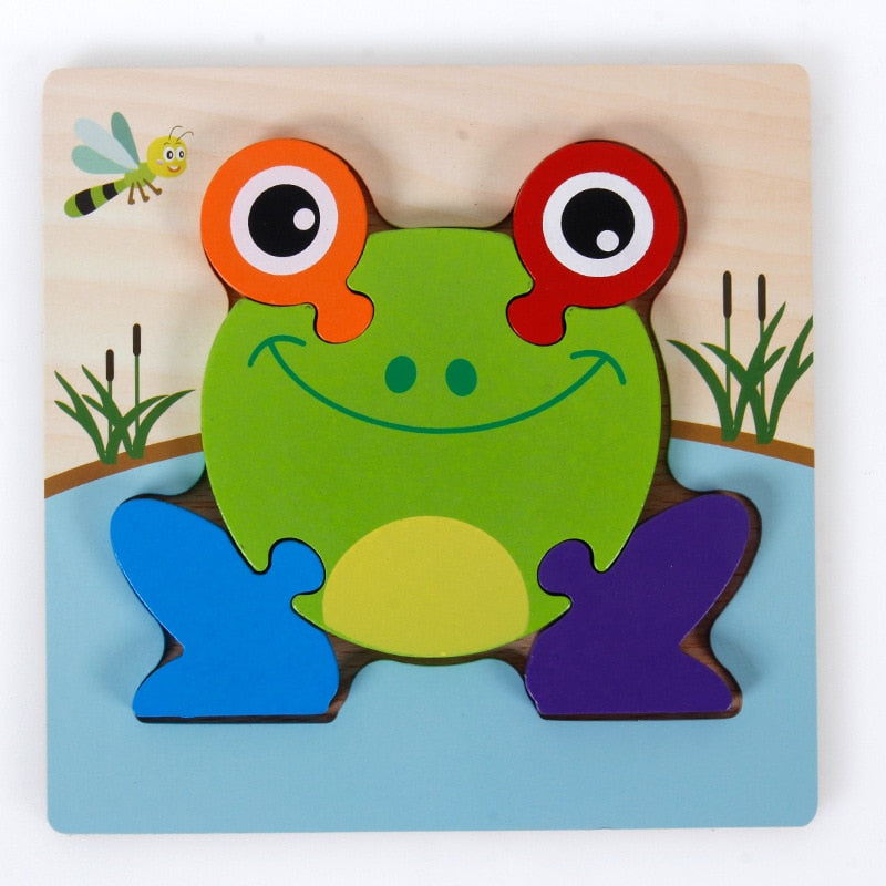 Wooden 3D  Animals Montessori Puzzle for Toddlers 2-5 Years Toyland EU Toyland EU