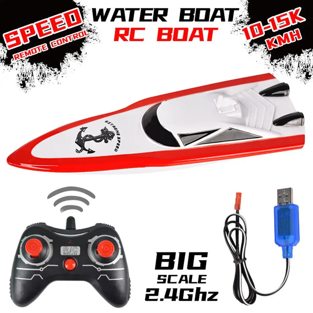 RC Boat 2.4G Full Frequency High Speed Shark Boat 20-30 Meters Remote - ToylandEU