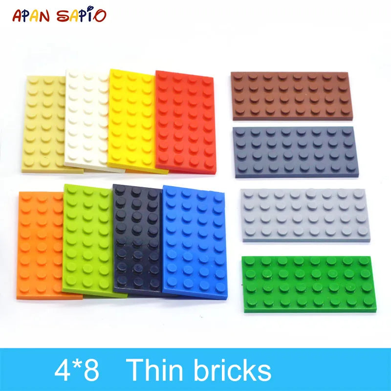 15 Piece DIY Building Blocks Thin Figures Bricks with 4x8 Dots in 12 Colors - ToylandEU