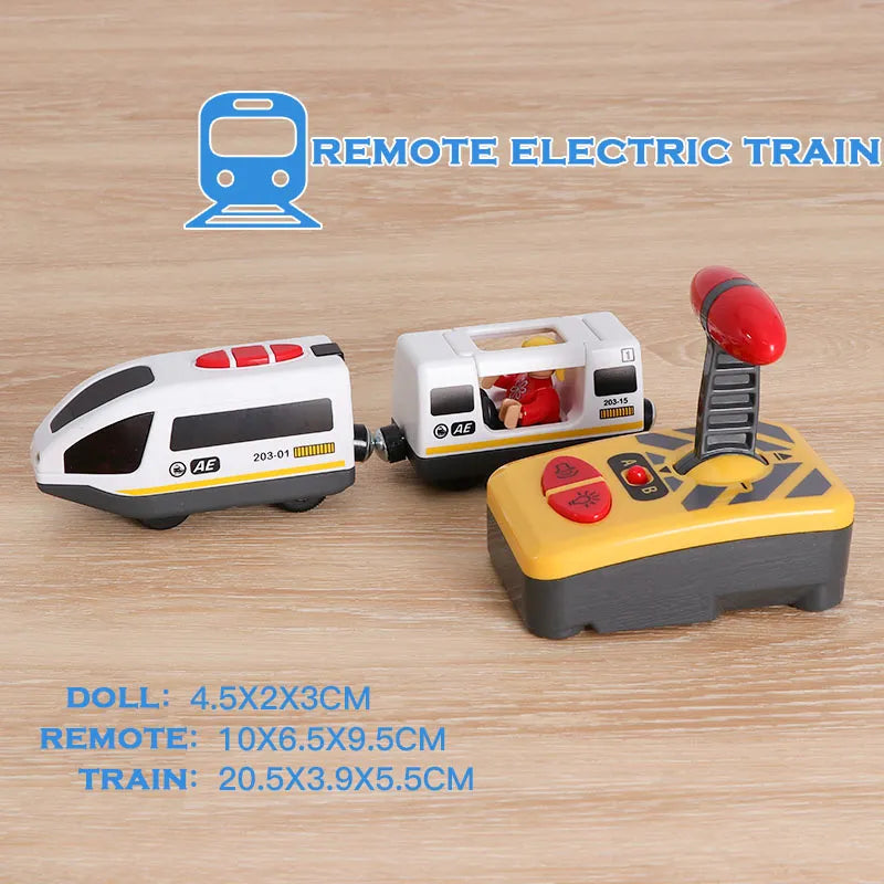 Wooden Remote Train Railway Accessories Remote Control Electric Train