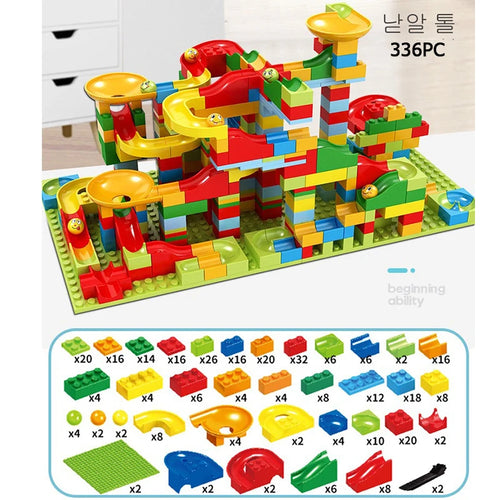 Mini Funnel Slide Marble Race Run Building Blocks Set - 330PCS ToylandEU.com Toyland EU