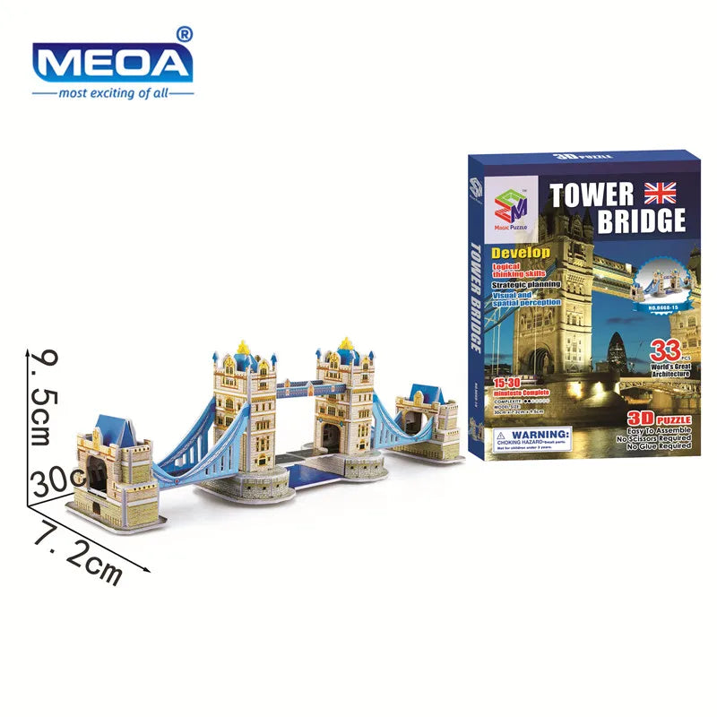 3D Puzzle | World Famous Architecture Buildings | 40 Styles Collection | Ages 6+