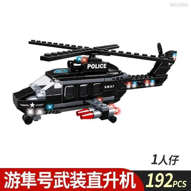 Premium Lego Compatible Building Blocks Set Multi Vehicle City Police Station Bus Car Helicopter Army Trucks For Kids - ToylandEU