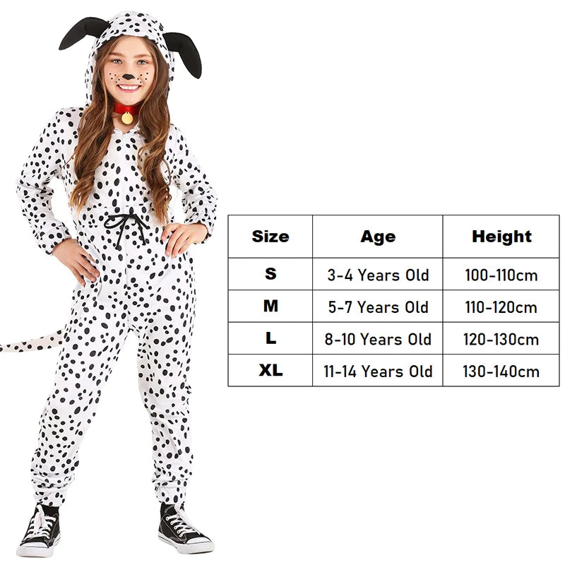 Adorable Kids' Dalmatian Costume Costume for Halloween & Parties