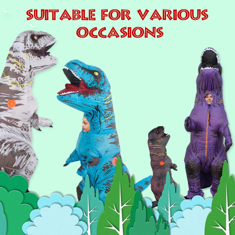 Roaring Fun Inflatable T-Rex Costume for Kids - Ideal for Parties!