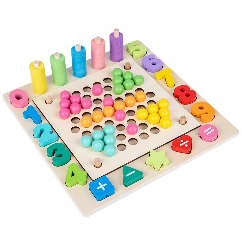Montessori Wooden Toy Set for Cognitive and Motor Skill Development