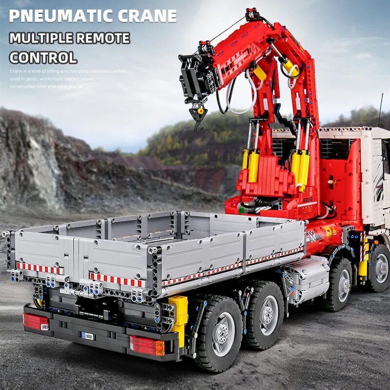 App-Controlled Motorized Pneumatic Crane Truck Building Blocks Model - Mould King 19002 Technical Toys for Kids Gifts - ToylandEU