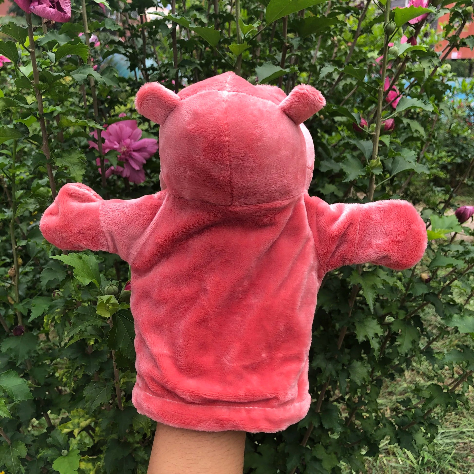 24cm Red Hippopotamus Baby Puppet Toy - ToylandEU