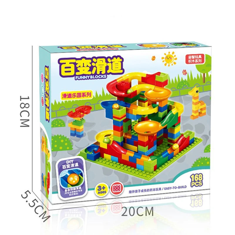 Mini Funnel Slide Marble Race Run Building Blocks Set - 330PCS ToylandEU.com Toyland EU