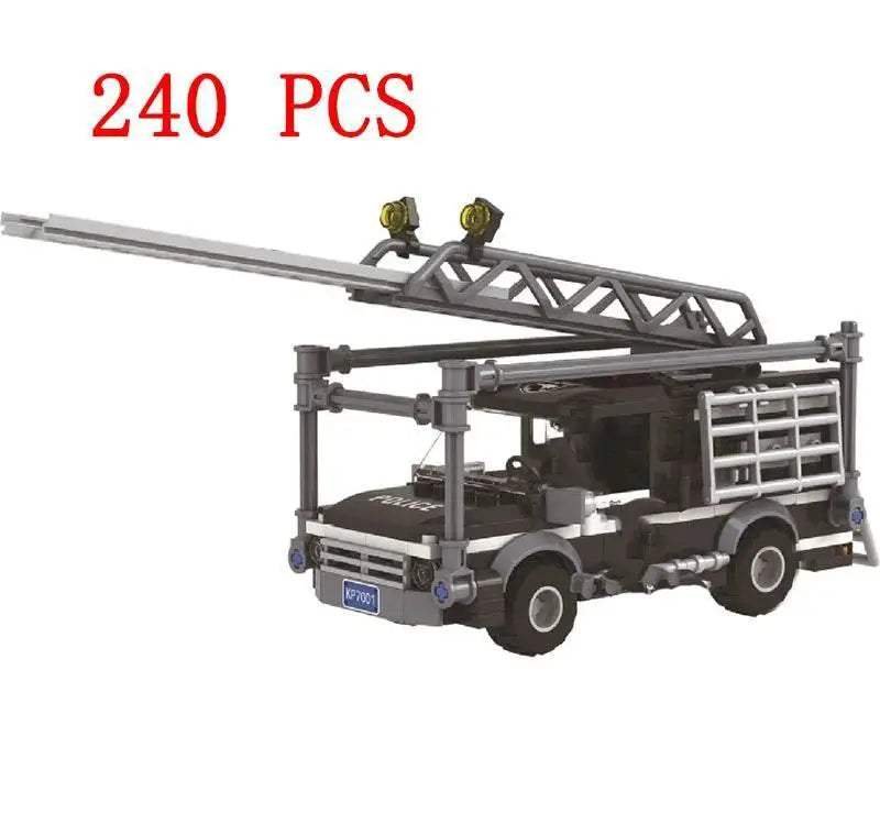 Premium Lego Compatible Building Blocks Set Multi Vehicle City Police Station Bus Car Helicopter Army Trucks For Kids - ToylandEU