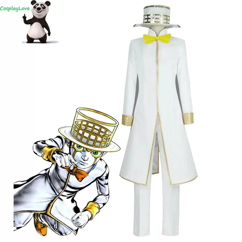 CosplayLove Jojo's Bizarre Adventure :Unbreakble Diamond Rohan Kishibe Heaven's Door White Cosplay Costume Custom Made - ToylandEU