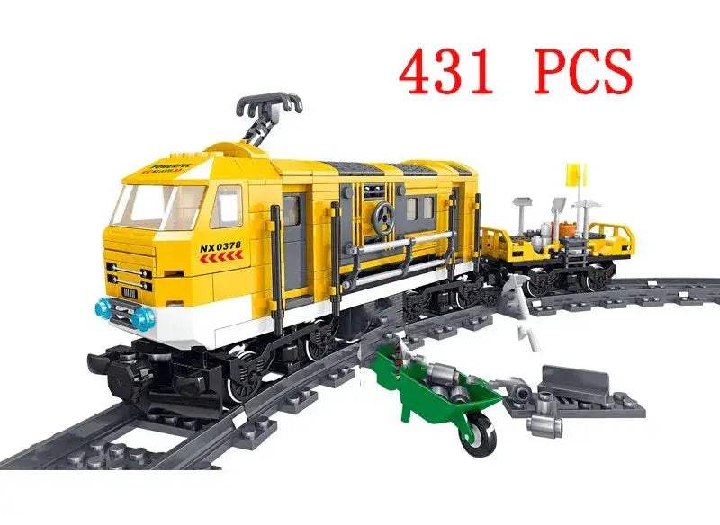 Lego Compatible City Train Set Building Blocks With Tracks - ToylandEU