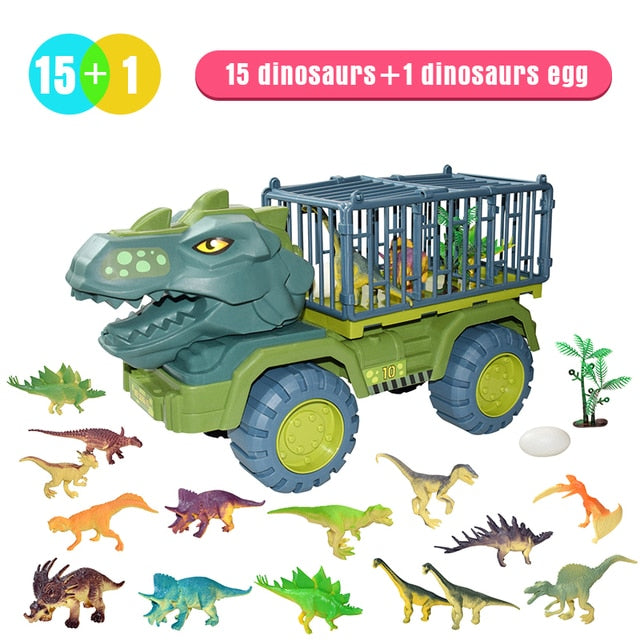 Dinosaur Transport Car Carrier Truck Toy with Inertia Vehicle and Dinosaur Gift Toyland EU Toyland EU
