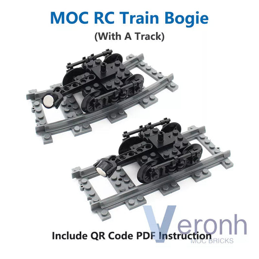 RC Train Bogie Set MOC Building Blocks Compatible Track Parts 53400 - ToylandEU