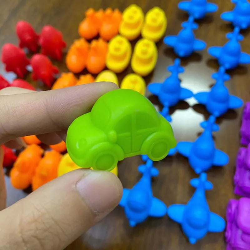 Rainbow Counting Bears & Dinosaur Match Game - Fun Learning Toy