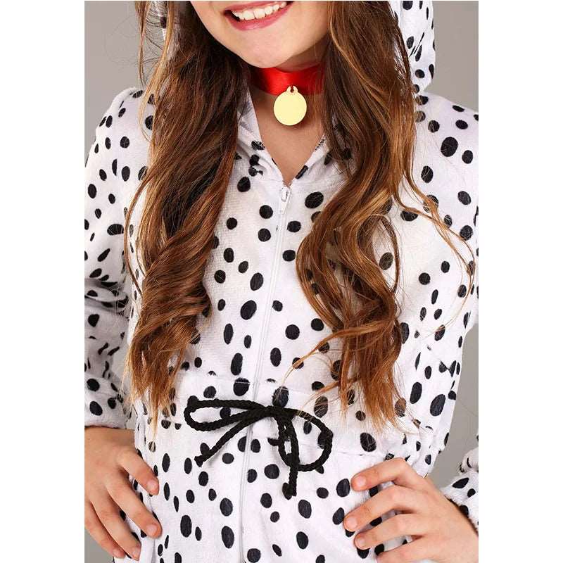 Adorable Dalmatian Jumpsuit Costume for Kids - Perfect for Halloween, Cosplay, and Carnival Celebrations