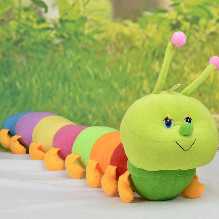 Vibrant Caterpillar Plush Pillow Adorable Insect Doll for All Ages