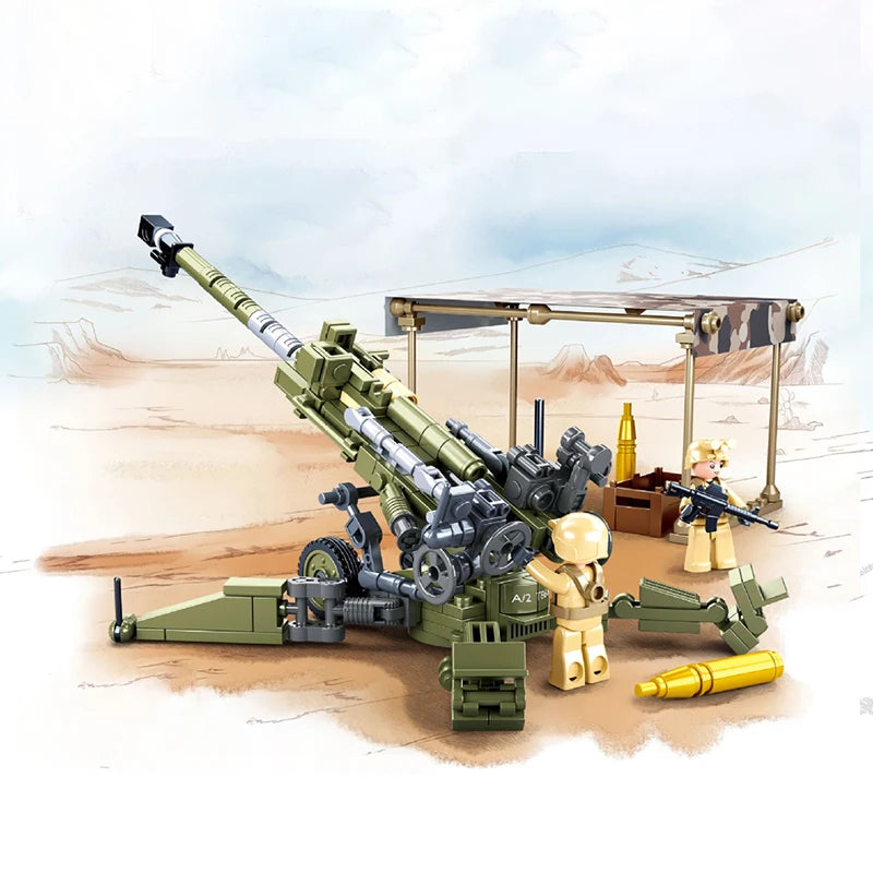 WW2 Military Field Howitzer Building Blocks Set - ToylandEU