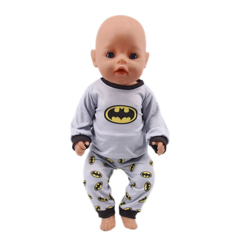 Super Hero Doll Clothes Suit for 16-18 Inch Girl Dolls and 43cm Born Baby Dolls