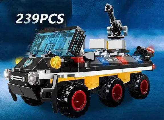 Premium Lego Compatible Building Blocks Set Multi Vehicle City Police Station Bus Car Helicopter Army Trucks For Kids - ToylandEU