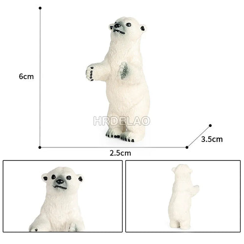 Realistic High-Quality Arctic Animals Figures Set - Penguin, Polar Bear, Snowy Owl, Wolf ToylandEU.com Toyland EU