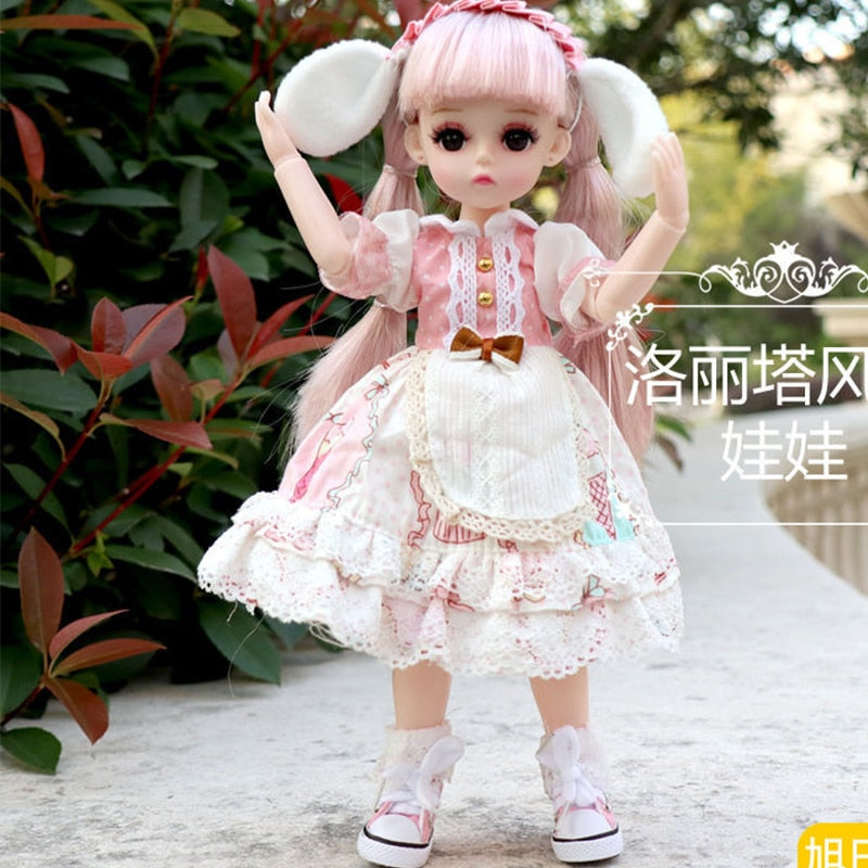 Lolita Dress 30CM BJD Doll with 15 Movable Joints and School Suit - ToylandEU