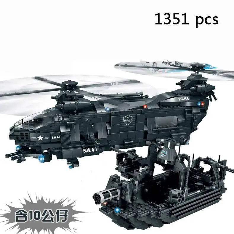 Premium Lego Compatible Building Blocks Set Multi Vehicle City Police Station Bus Car Helicopter Army Trucks For Kids - ToylandEU