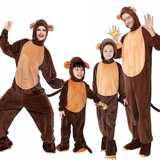 Matching Parent-Child Monkey Halloween Costume - Fun & Cozy Outfits!