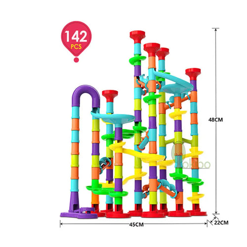 Marble Run Race Track Building Blocks Kids 3D Maze Ball Roll Toy DIY ToylandEU.com Toyland EU