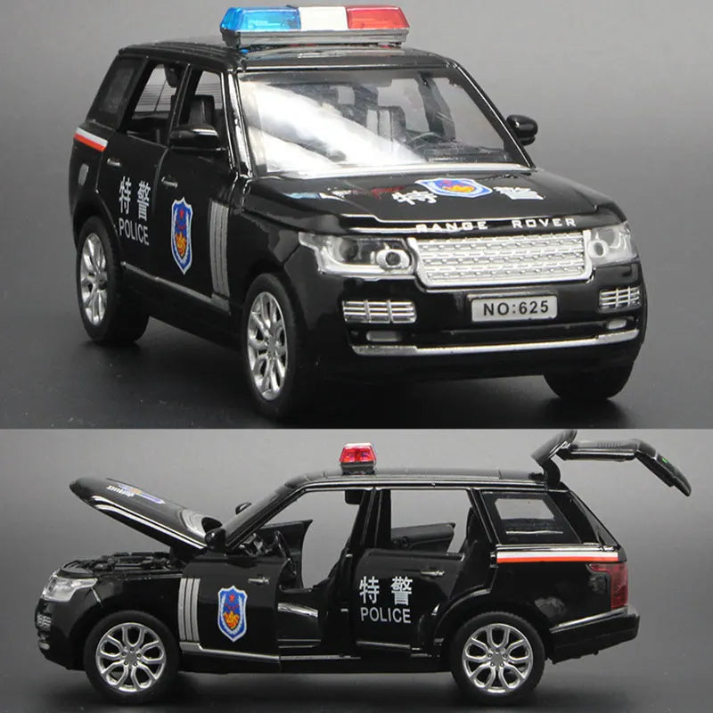 1:32 Scale Die-cast Range Rover Police SUV Model with Lights and Music - ToylandEU