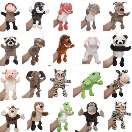 20 Varieties of 30cm Plush Hand Puppets for Educating Babies on Animals - ToylandEU